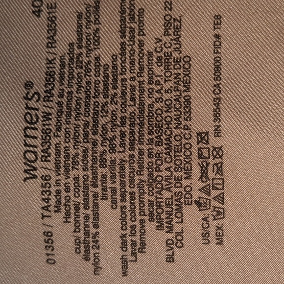 Warners Blissful Benefits Bra S NWT - Picture 3 of 4